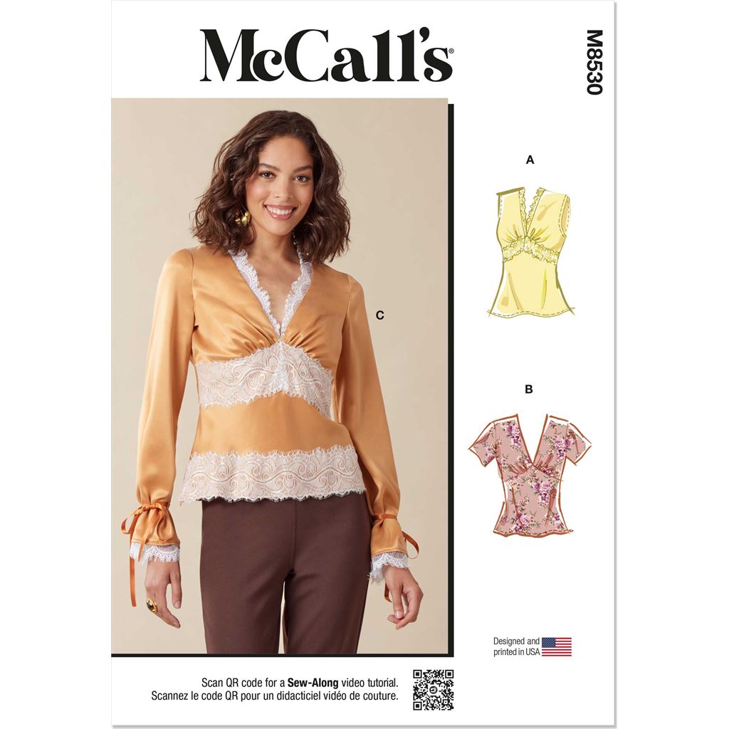 McCall's Pattern M8530 Misses Tops 8530 Image 1 From Patternsandplains.com