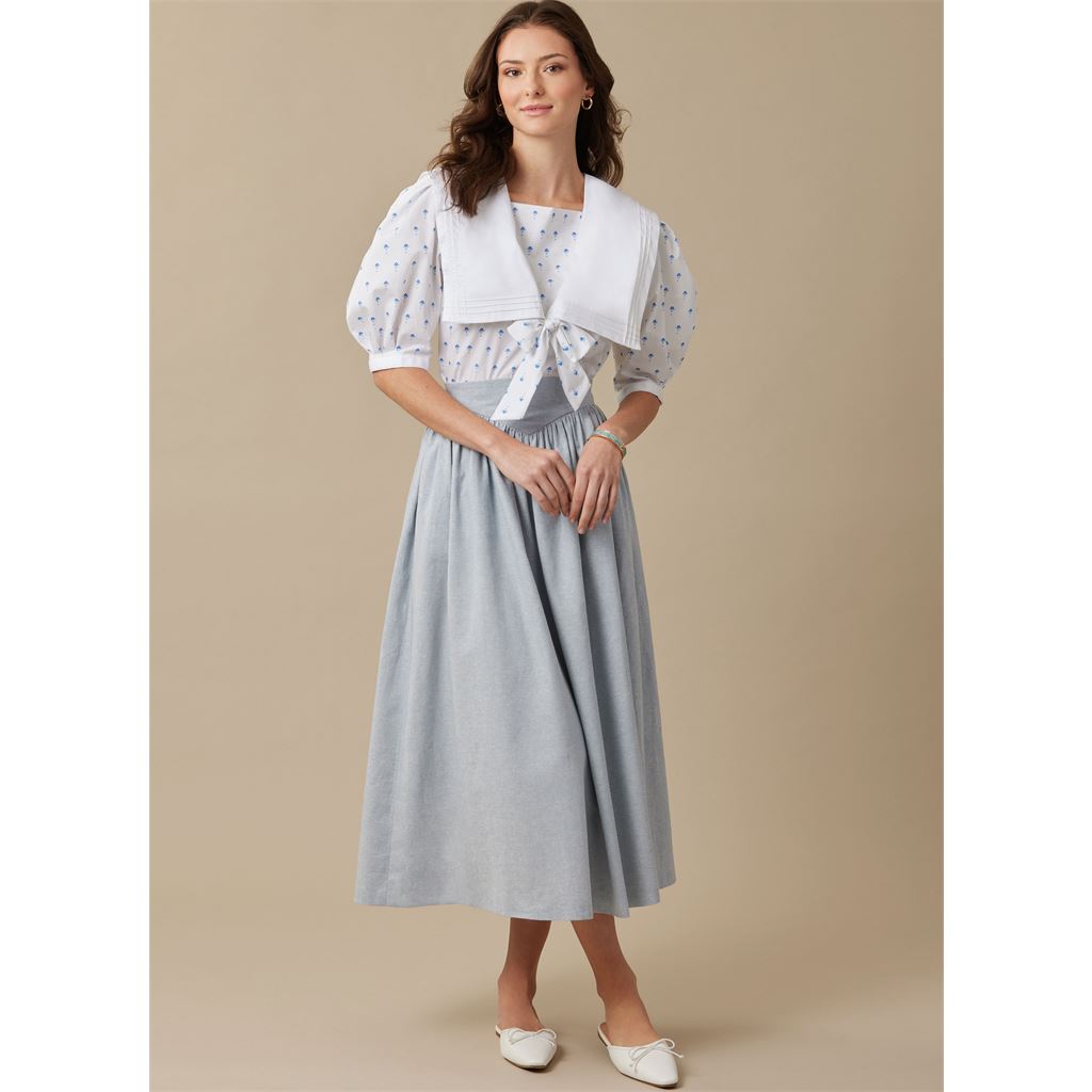 McCall's Pattern M8540 Misses Top and Skirt by Laura Ashley 8540 Image 2 From Patternsandplains.com