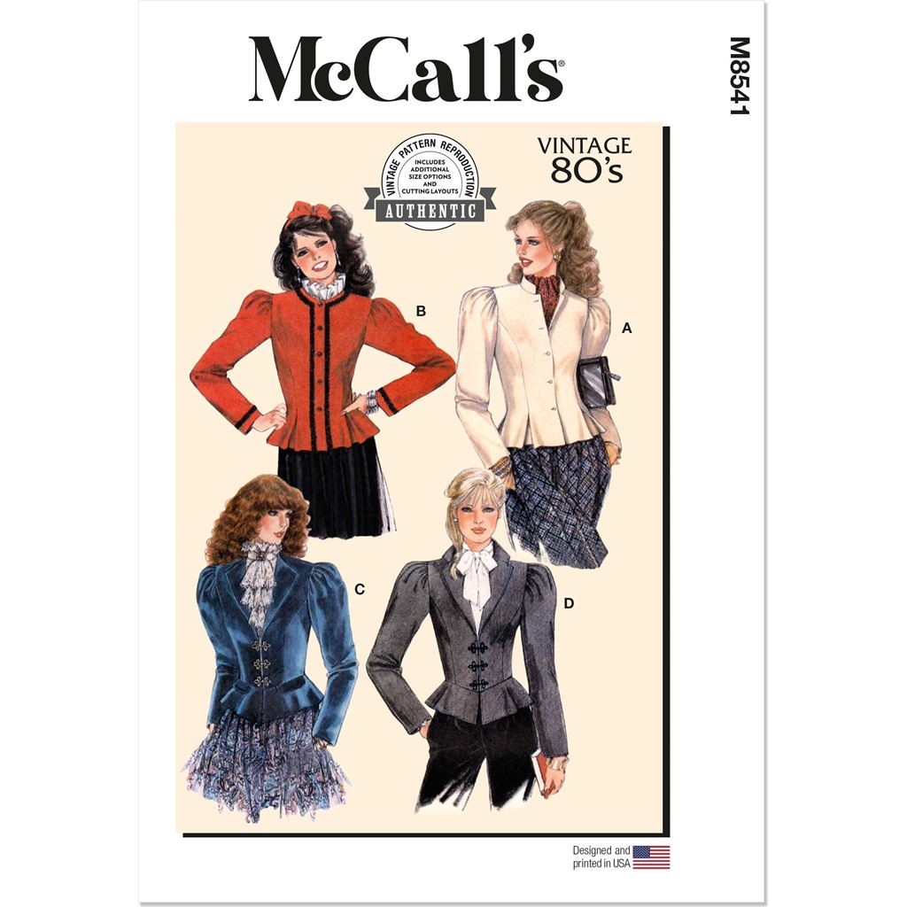 McCall's Pattern M8541 Misses Jackets 8541 Image 1 From Patternsandplains.com