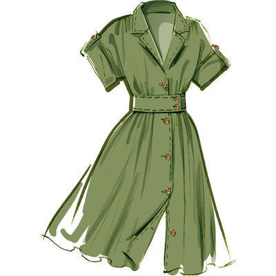 McCall's Pattern M8556 Misses Shirtdress in Three Lengths 8556 Image 3 From Patternsandplains.com