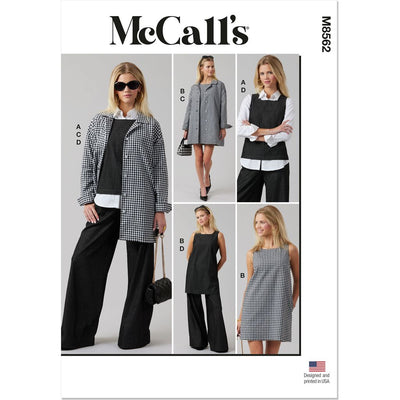 McCall's Pattern M8562 Misses Top Dress Jacket and Pants 8562 Image 1 From Patternsandplains.com