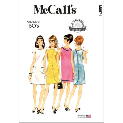 McCall's Pattern M8571 Misses Wrap A Rounder Dress in Six Versions 8571 Image 1 From Patternsandplains.com