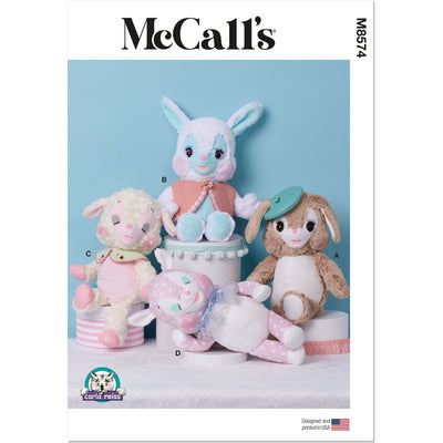 McCall's Pattern M8574 Plush Animals by Carla Reiss 8574 Image 1 From Patternsandplains.com