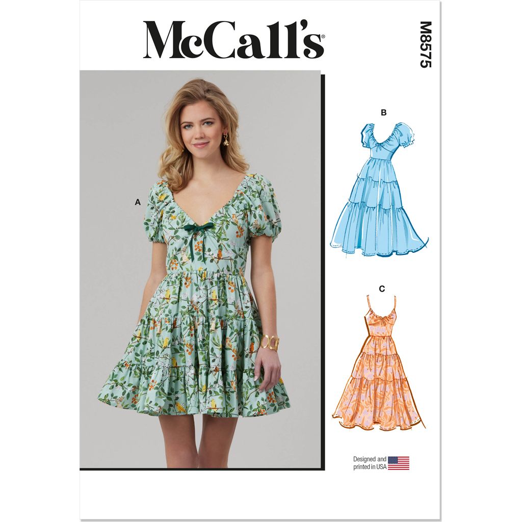 McCall's Pattern M8575 Misses Dress with Sleeve and Length Variations 8575 Image 1 From Patternsandplains.com
