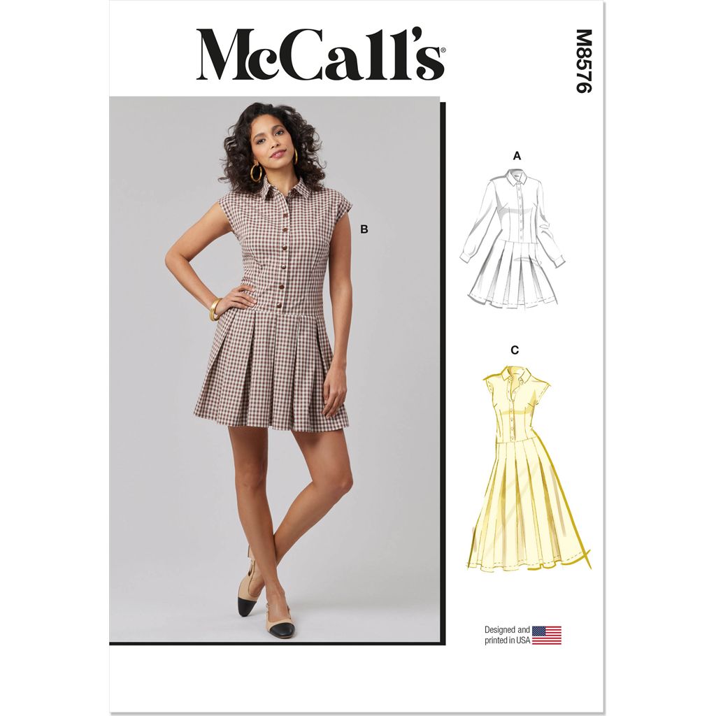 McCall's Pattern M8576 Misses Dress with Sleeve and Length Variations 8576 Image 1 From Patternsandplains.com