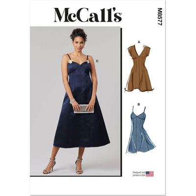 McCall's Pattern M8577 Misses Dress with Sleeve and Length Variations 8577 Image 1 From Patternsandplains.com