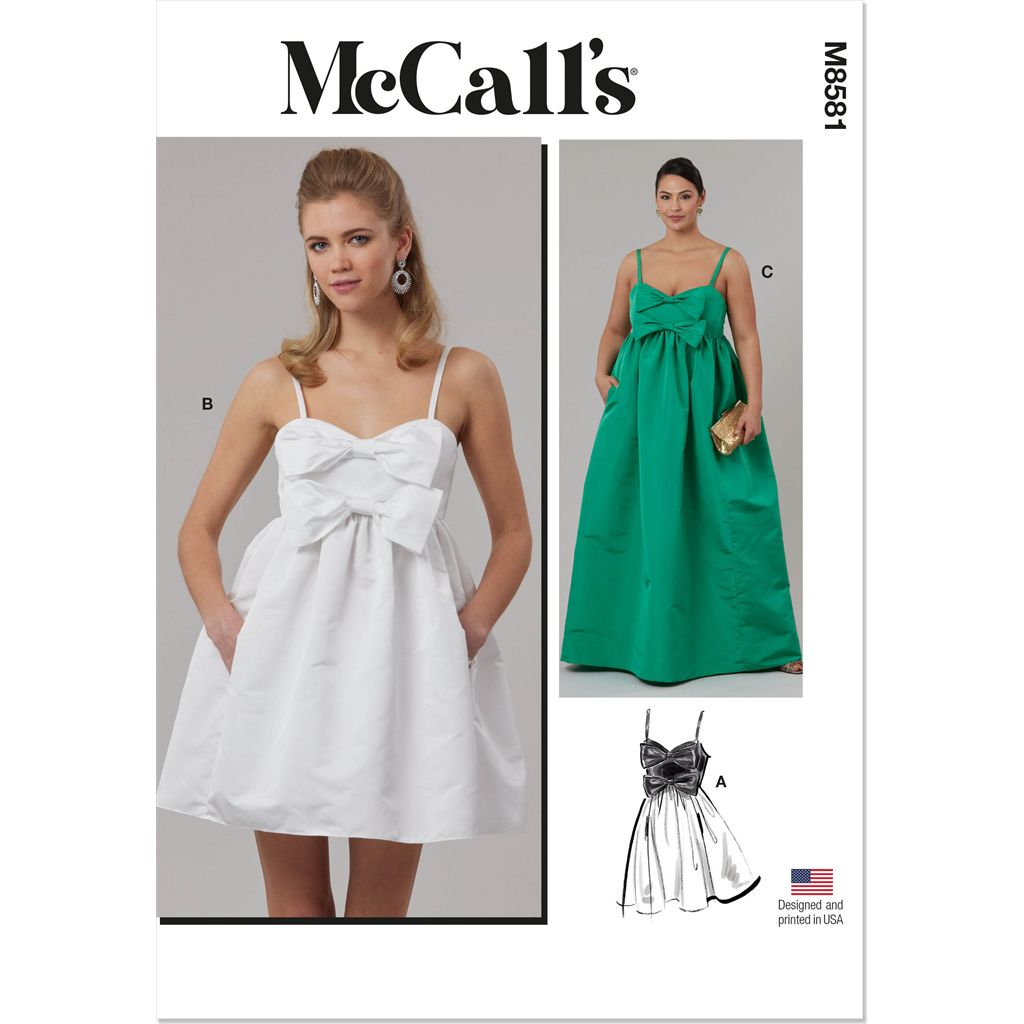 McCall's Pattern M8581 Misses and Womens Dress in Two Lengths 8581 Image 1 From Patternsandplains.com