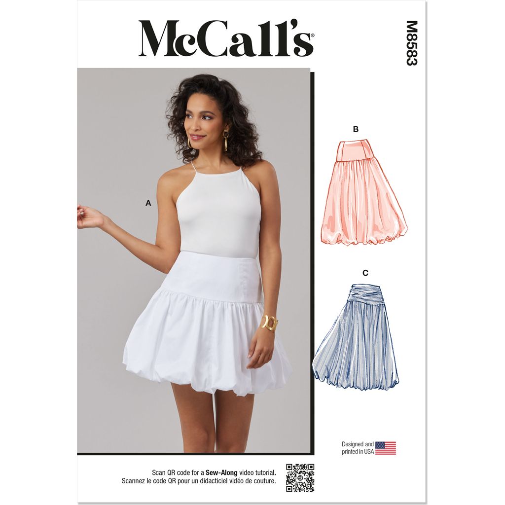 McCall's Pattern M8583 Misses Skirt in Two Lengths 8583 Image 1 From Patternsandplains.com