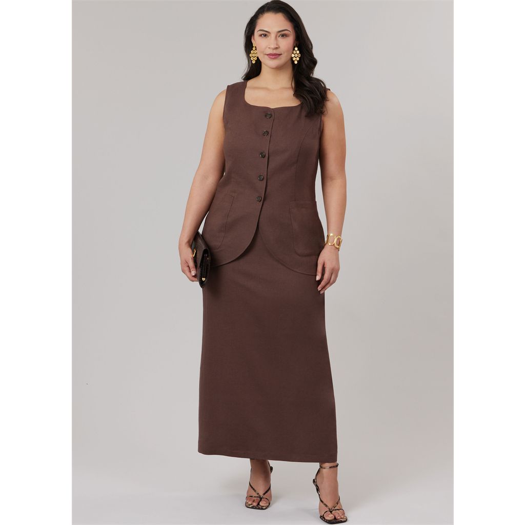 McCall's Pattern M8585 Misses and Womens Top Shorts and Skirt with Petite Lines 8585 Image 3 From Patternsandplains.com