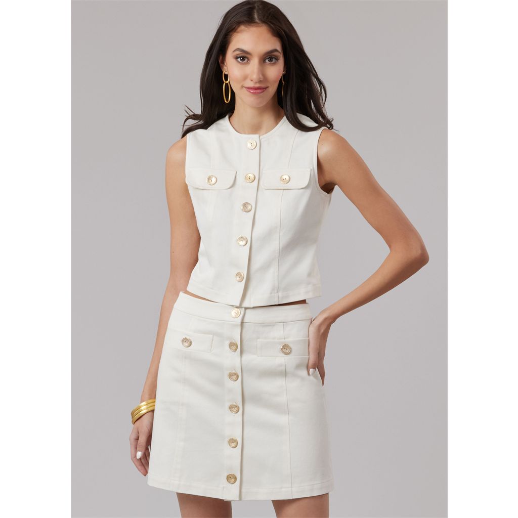 McCall's Pattern M8586 Misses Top and Skirt in Two Lengths 8586 Image 2 From Patternsandplains.com