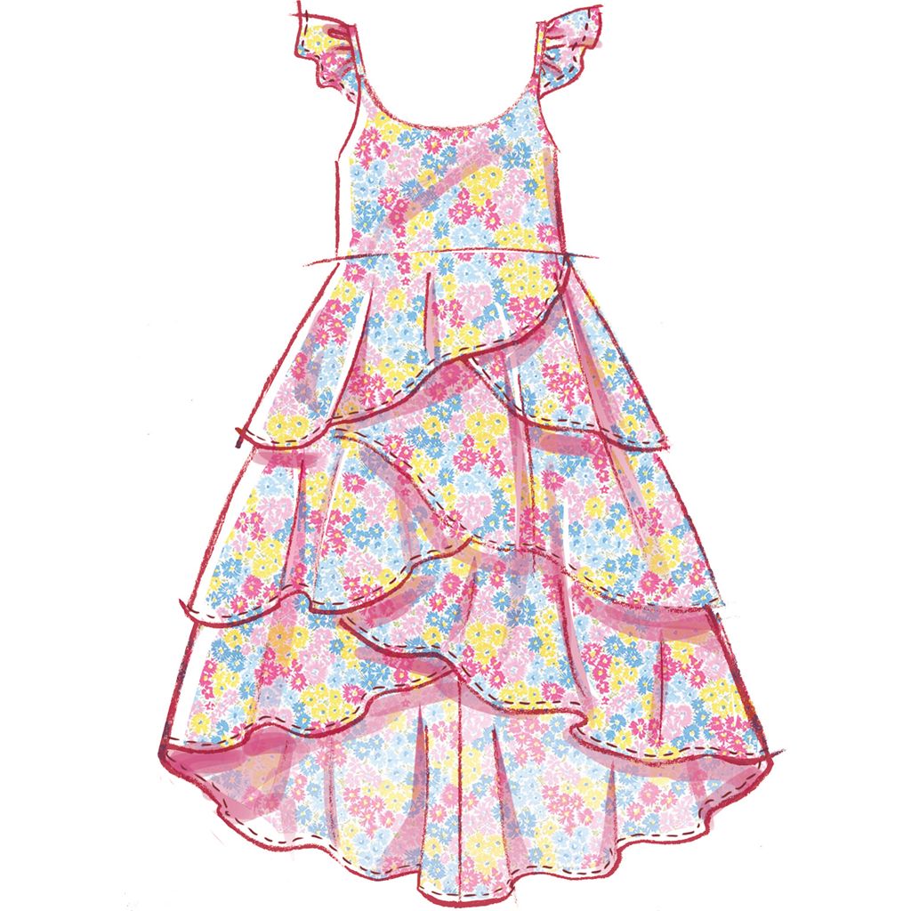 McCall's Pattern M8592 Childrens and Girls Dresses and Headband 8592 Image 3 From Patternsandplains.com