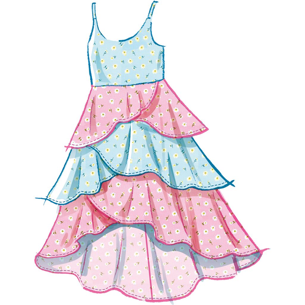 McCall's Pattern M8592 Childrens and Girls Dresses and Headband 8592 Image 4 From Patternsandplains.com