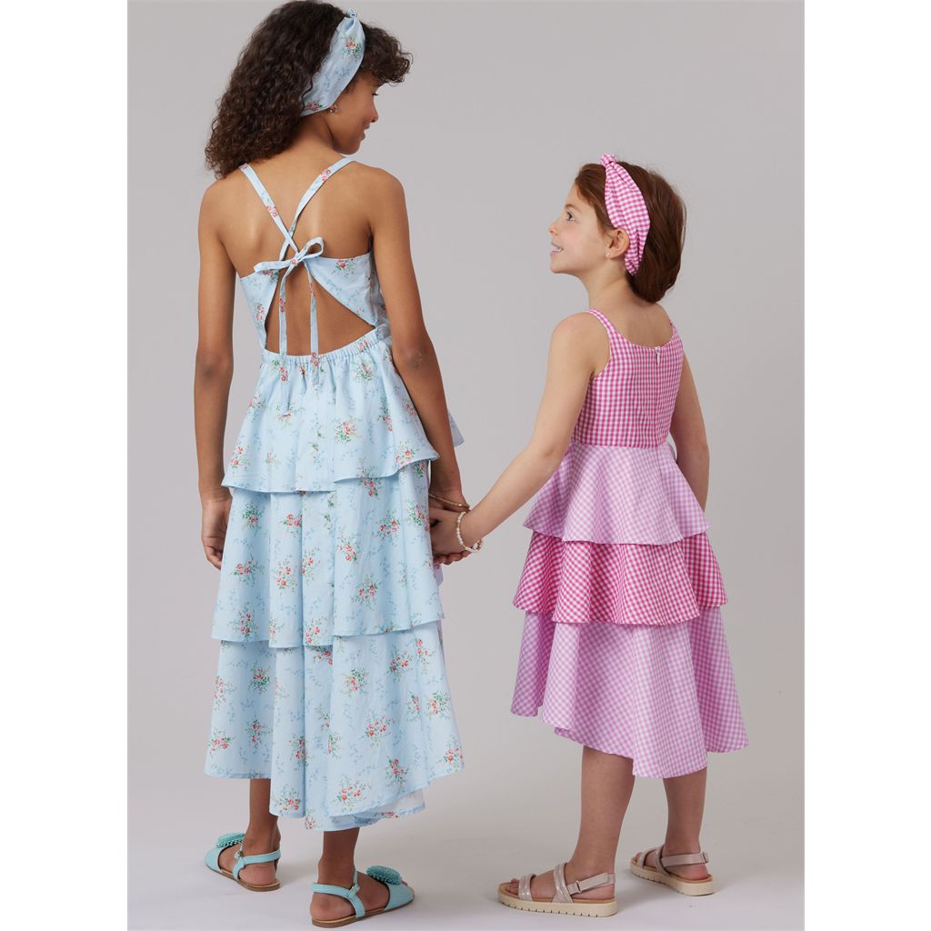 McCall's Pattern M8592 Childrens and Girls Dresses and Headband 8592 Image 5 From Patternsandplains.com