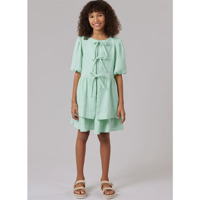 McCall's Pattern M8593 Girls Dress and Top 8593 Image 5 From Patternsandplains.com