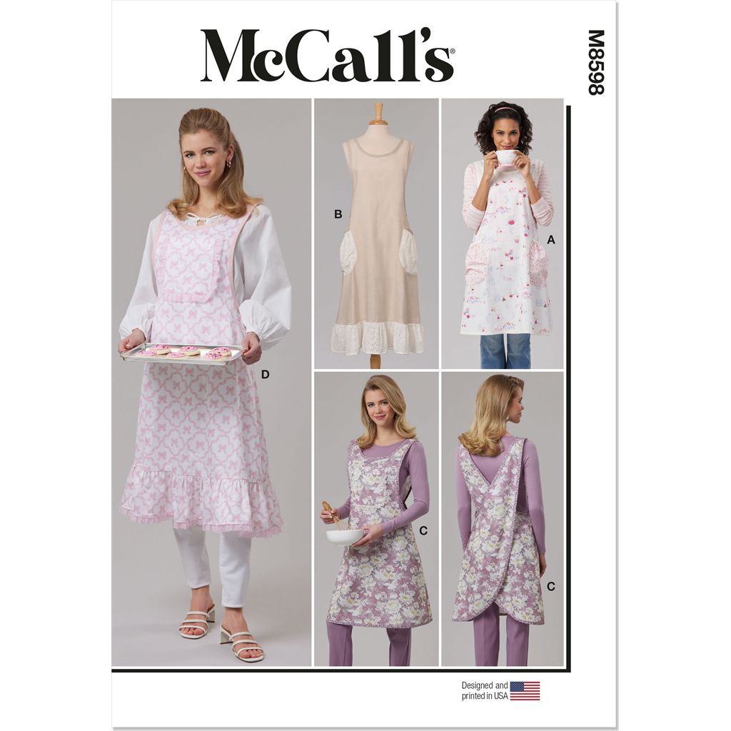 McCall's Pattern M8598 Misses Aprons 8598 Image 1 From Patternsandplains.com