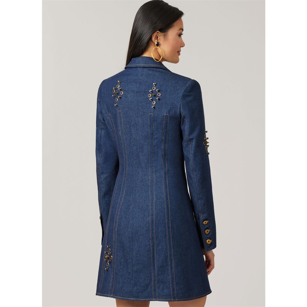 McCall's Pattern M8601 Misses Fitted Button Front Mini Dress 8601 Image 6 From Patternsandplains.com