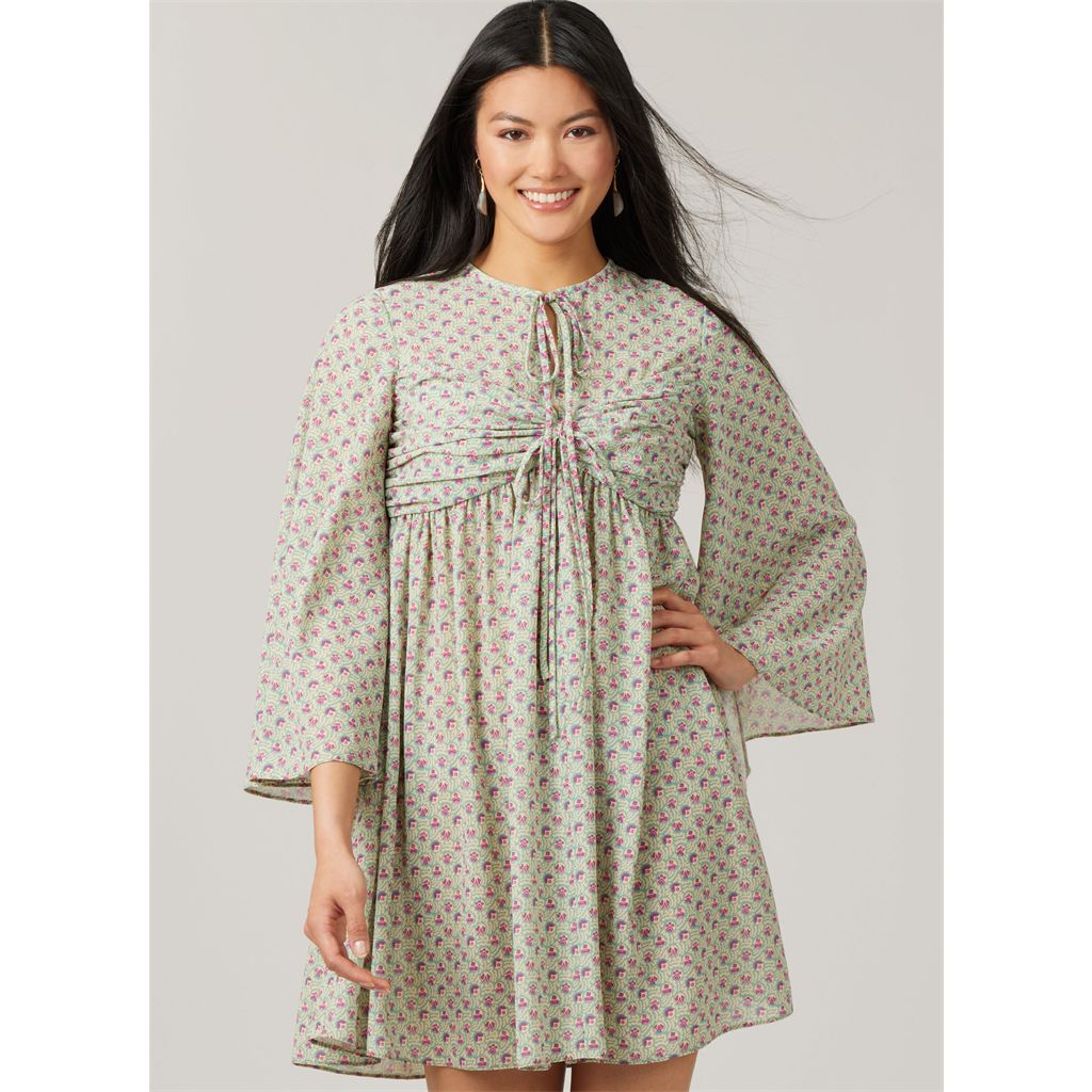 McCall's Pattern M8602 Misses Babydoll Dress with Sleeve Variations 8602 Image 2 From Patternsandplains.com