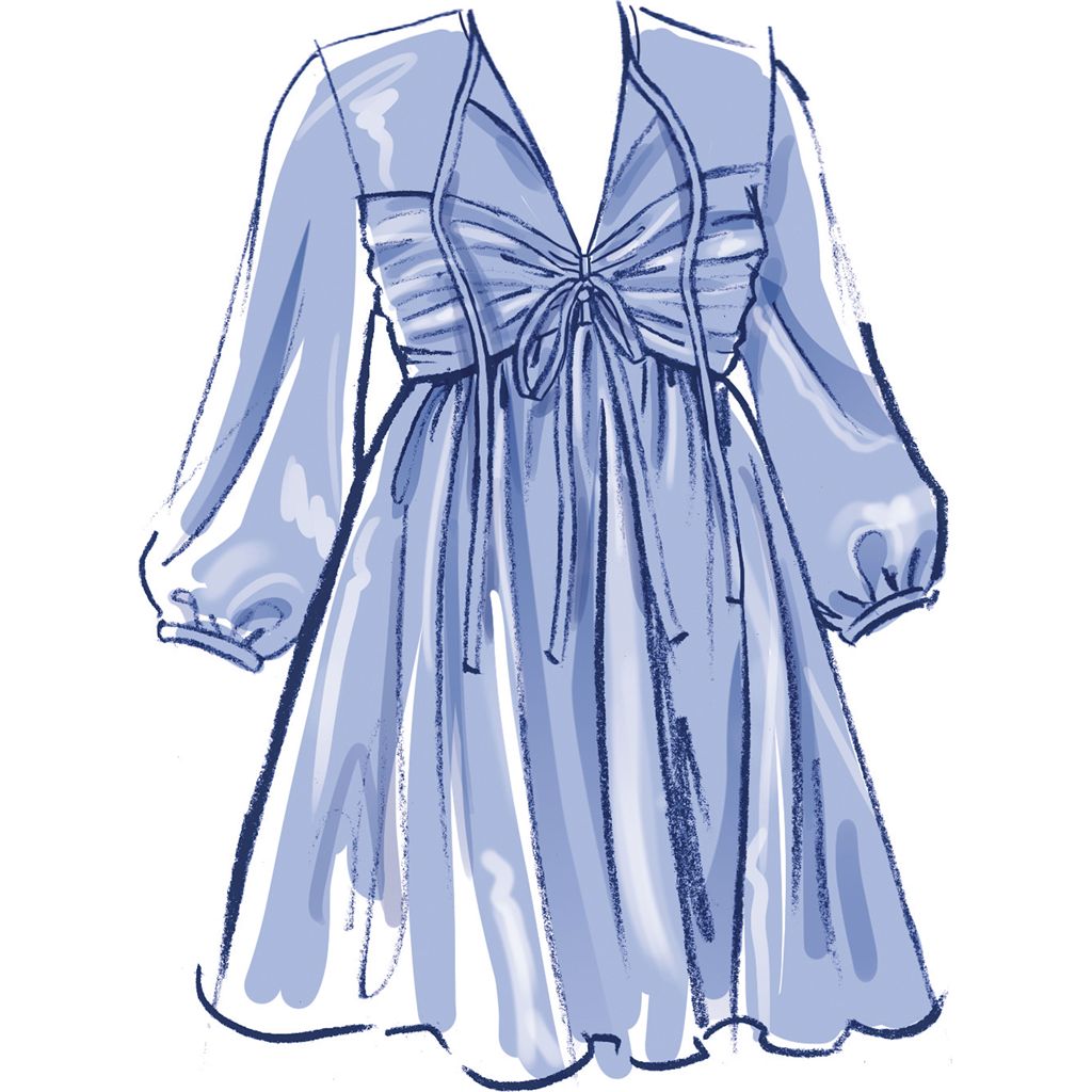 McCall's Pattern M8602 Misses Babydoll Dress with Sleeve Variations 8602 Image 3 From Patternsandplains.com