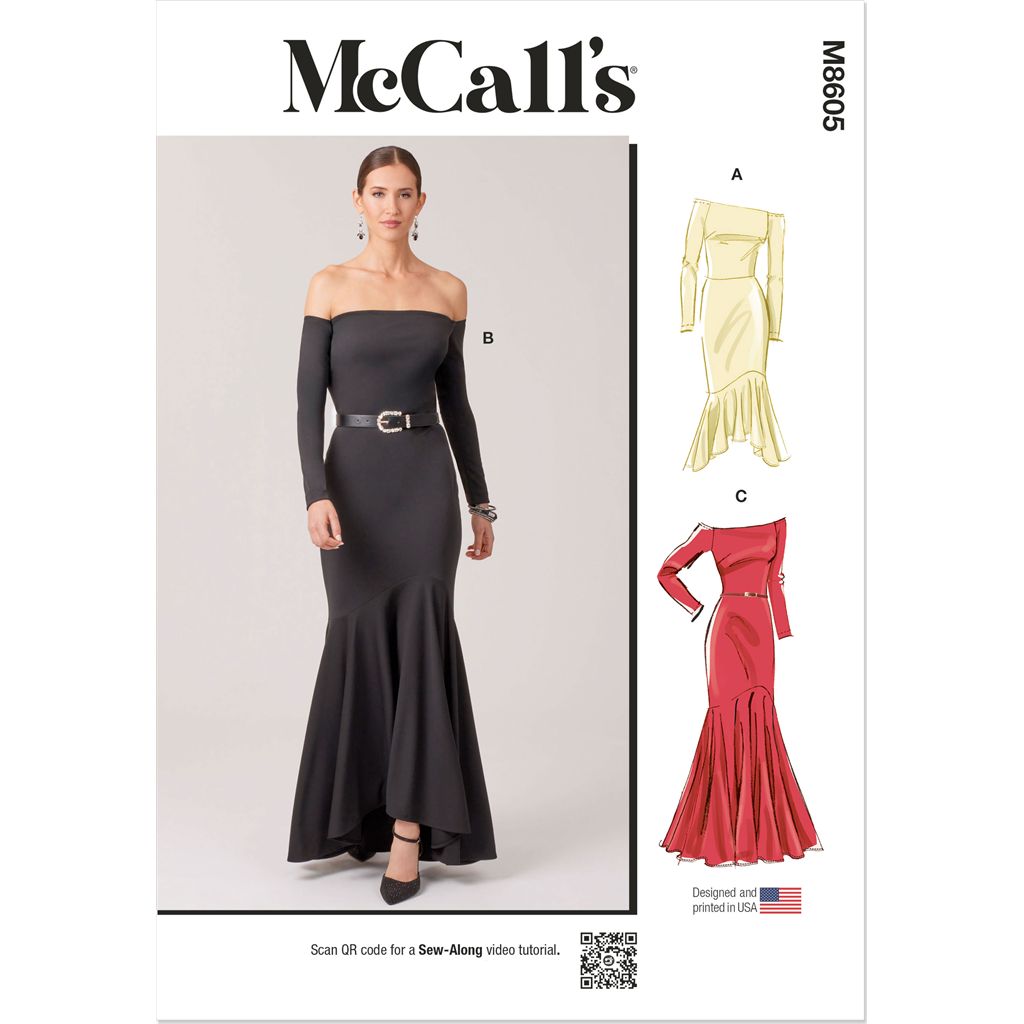 McCall's Pattern M8605 Misses Dresses with Petite Lines 8605 Image 1 From Patternsandplains.com