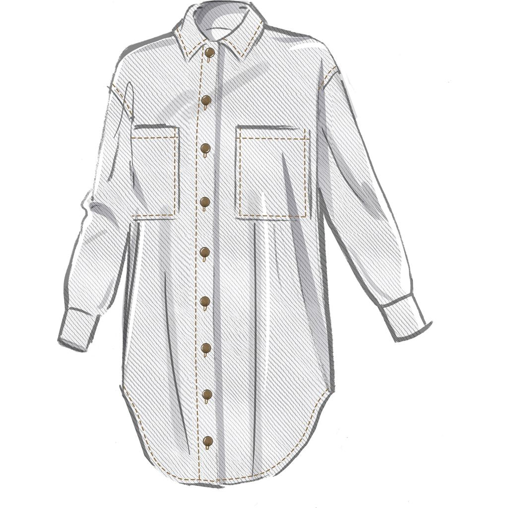 McCall's Pattern M8606 Misses Shirt with Sleeve and Hemline Variations 8606 Image 4 From Patternsandplains.com