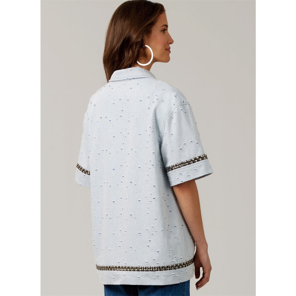 McCall's Pattern M8606 Misses Shirt with Sleeve and Hemline Variations 8606 Image 6 From Patternsandplains.com