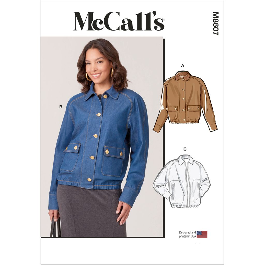 McCall's Pattern M8607 Misses Blouson Jackets 8607 Image 1 From Patternsandplains.com