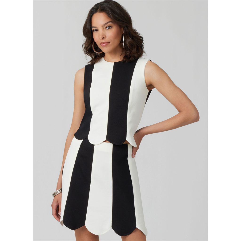 McCall's Pattern M8610 Misses Fitted Knit Top and Skirt 8610 Image 2 From Patternsandplains.com