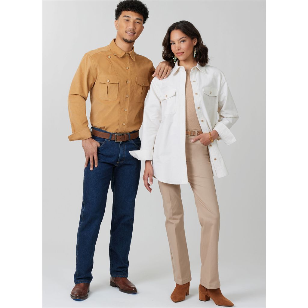 McCall's Pattern M8615 Unisex Shirts 8615 Image 2 From Patternsandplains.com