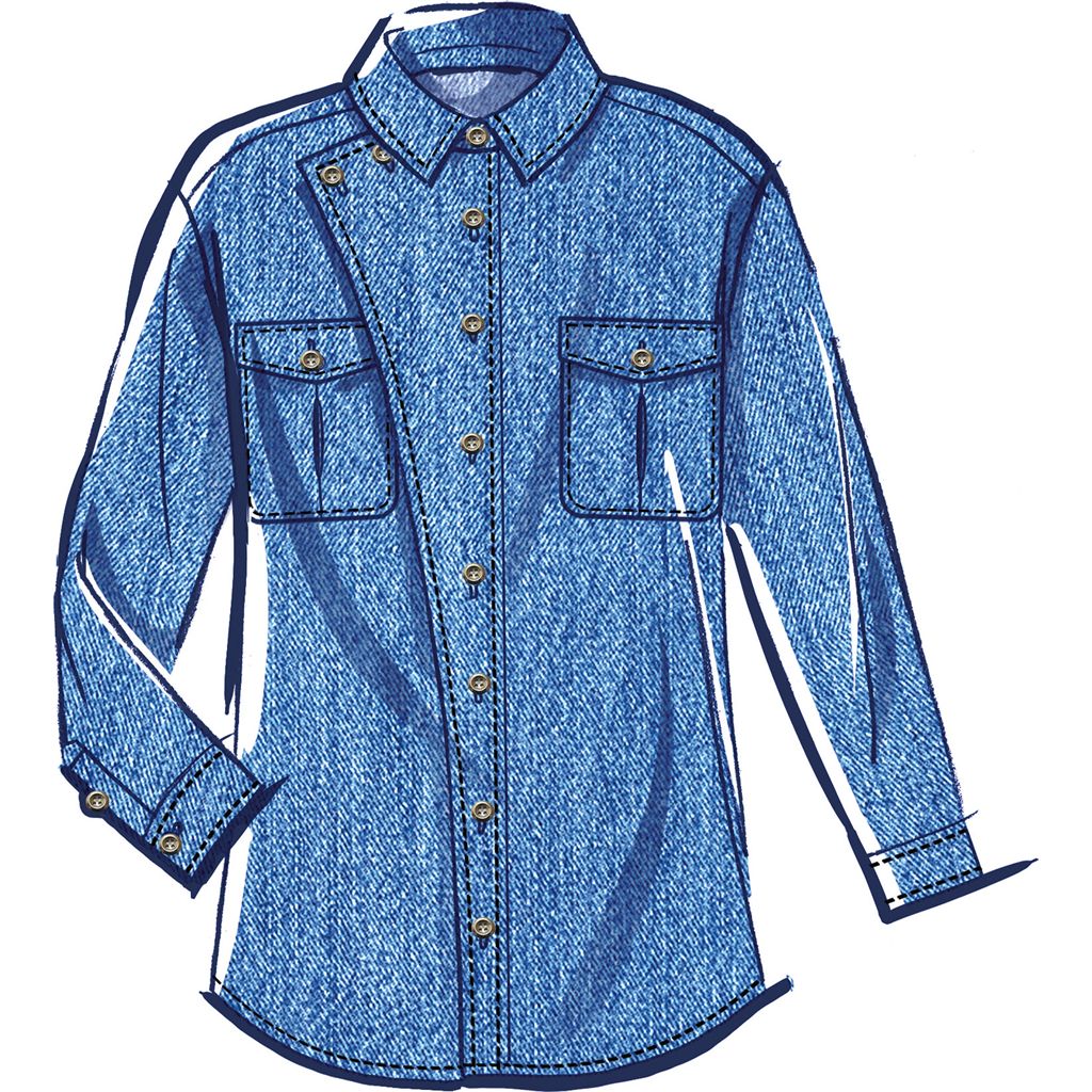 McCall's Pattern M8615 Unisex Shirts 8615 Image 4 From Patternsandplains.com