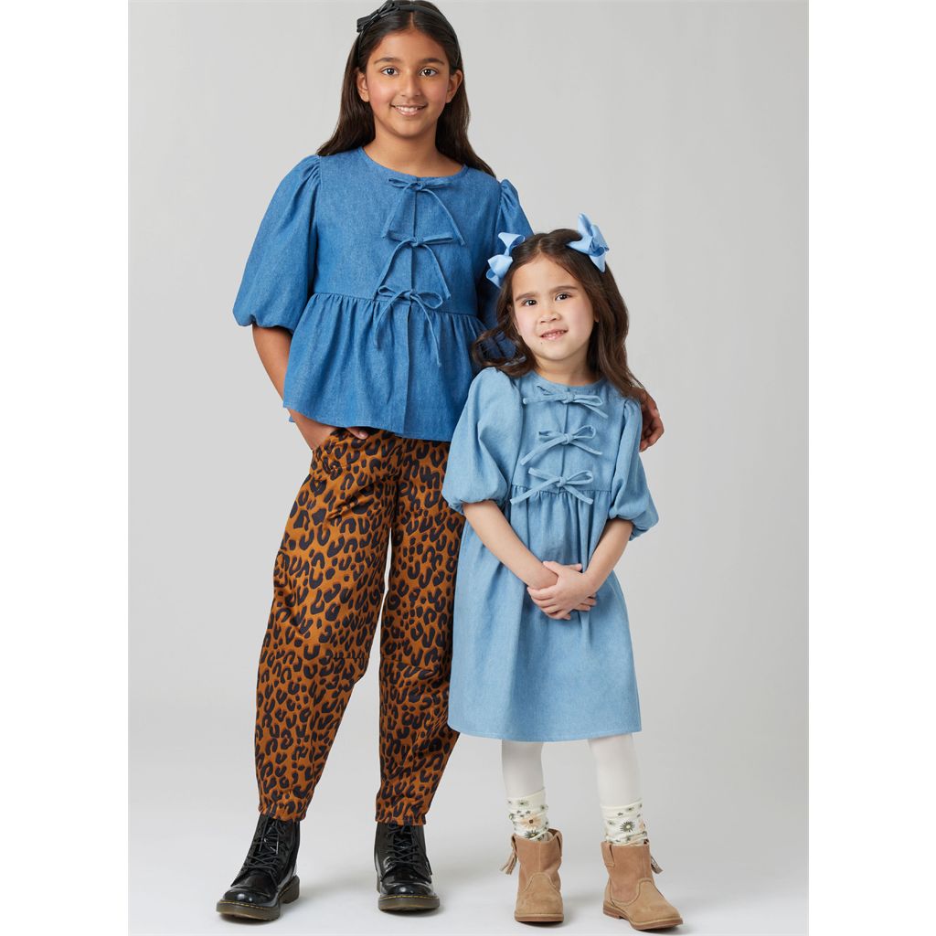 McCall's Pattern M8618 Childrens and Girls Top Dress and Pants 8618 Image 2 From Patternsandplains.com