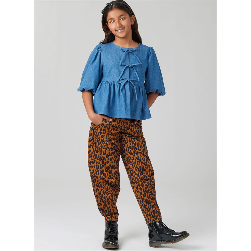 McCall's Pattern M8618 Childrens and Girls Top Dress and Pants 8618 Image 8 From Patternsandplains.com