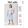 McCall's Pattern M8619 Girls Ruched Dress Top and Skirt 8619 Image 1 From Patternsandplains.com