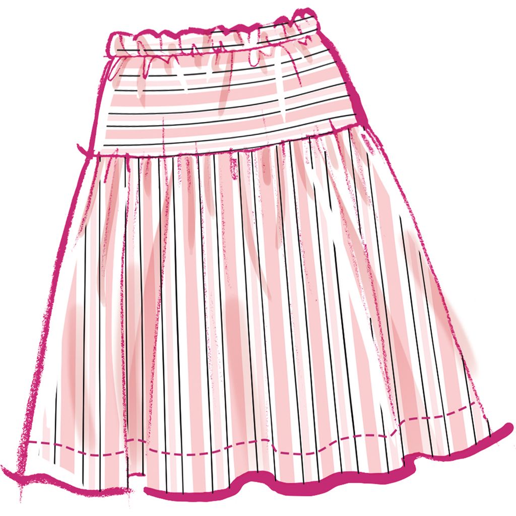 McCall's Pattern M8619 Girls Ruched Dress Top and Skirt 8619 Image 5 From Patternsandplains.com