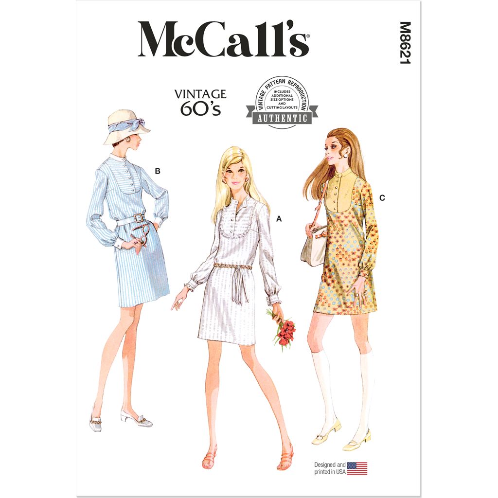 McCall's Pattern M8621 Misses Dresses 8621 Image 1 From Patternsandplains.com