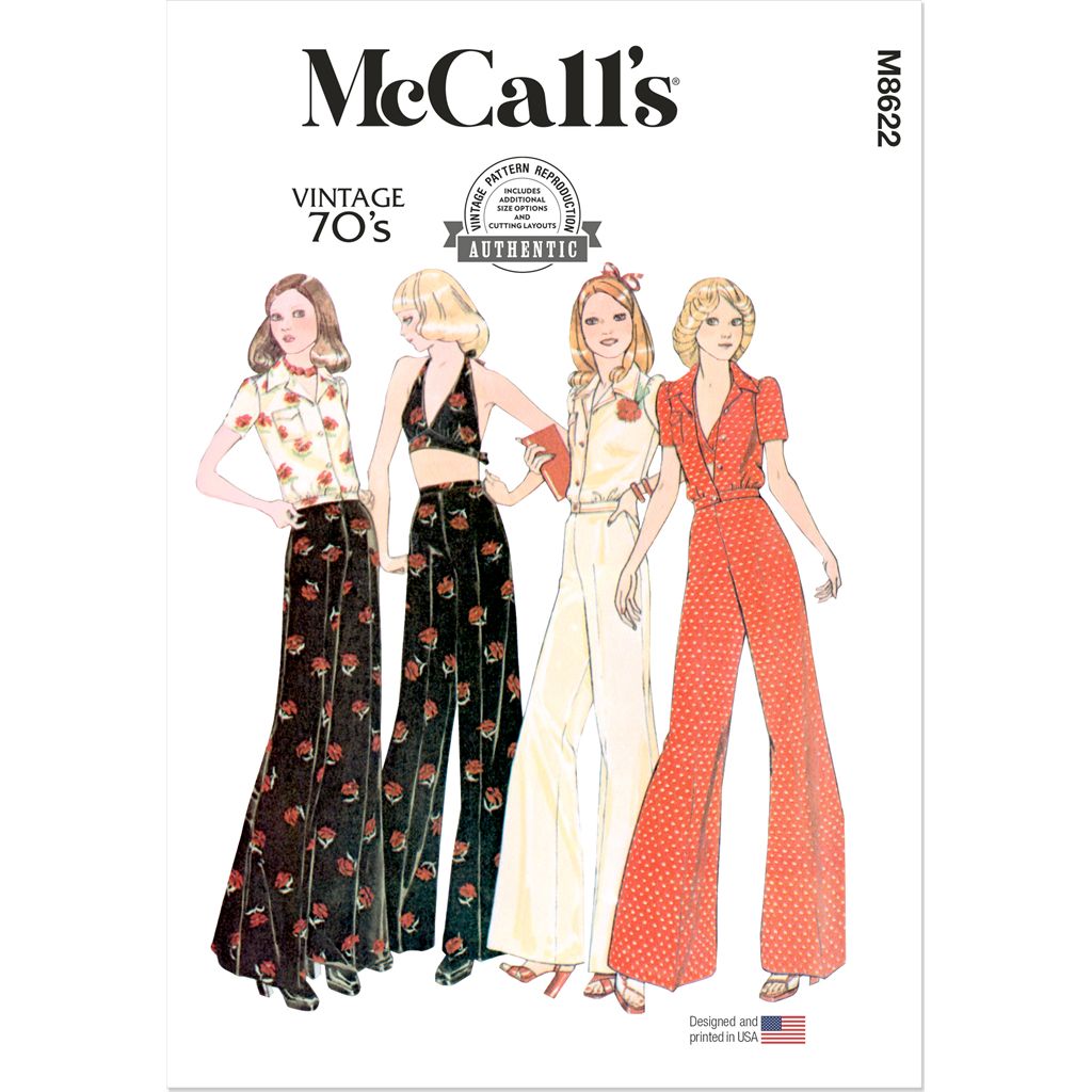 McCall's Pattern M8622 Misses Blouse Halter and Pants 8622 Image 1 From Patternsandplains.com