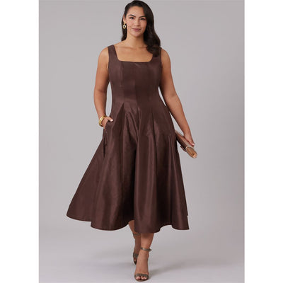 McCall's Pattern M8627 Misses and Womens Special Occasion Dress in Two Lengths 8627 Image 2 From Patternsandplains.com