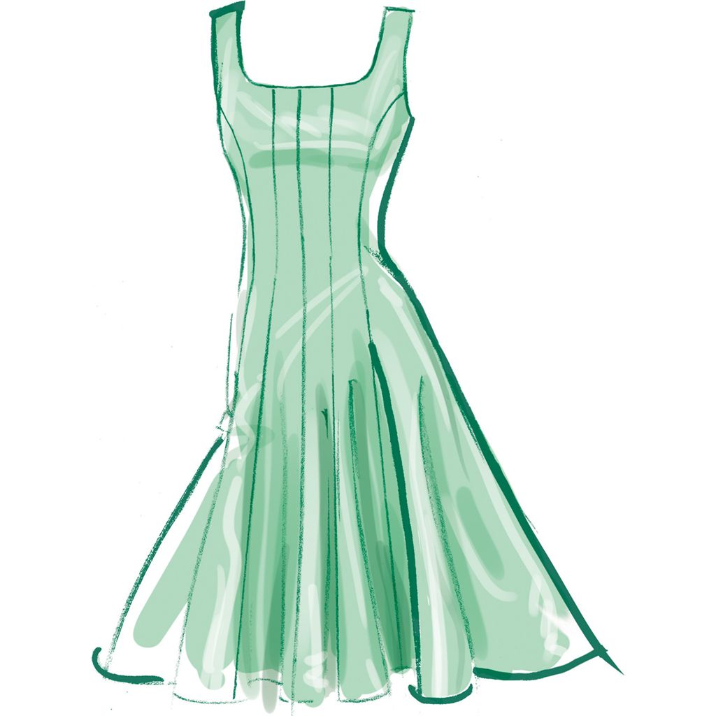 McCall's Pattern M8627 Misses and Womens Special Occasion Dress in Two Lengths 8627 Image 4 From Patternsandplains.com