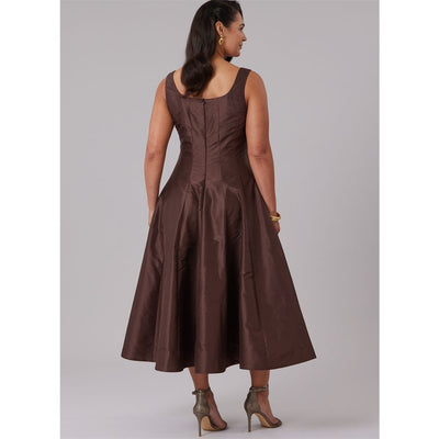 McCall's Pattern M8627 Misses and Womens Special Occasion Dress in Two Lengths 8627 Image 6 From Patternsandplains.com