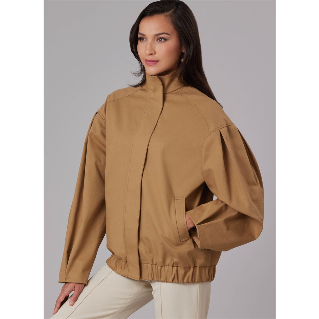 McCall's Pattern M8629 Misses Blouson Jacket with Neckline Variations 8629 Image 2 From Patternsandplains.com