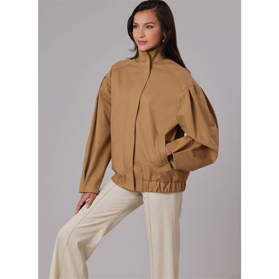 McCall's Pattern M8629 Misses Blouson Jacket with Neckline Variations 8629 Image 5 From Patternsandplains.com