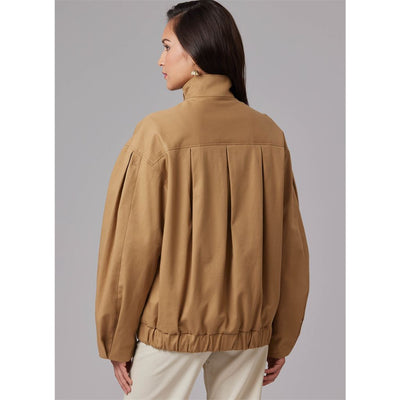 McCall's Pattern M8629 Misses Blouson Jacket with Neckline Variations 8629 Image 6 From Patternsandplains.com