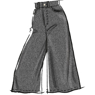 McCall's Pattern M8630 Misses Wide Leg Jeans in Two Lengths 8630 Image 3 From Patternsandplains.com