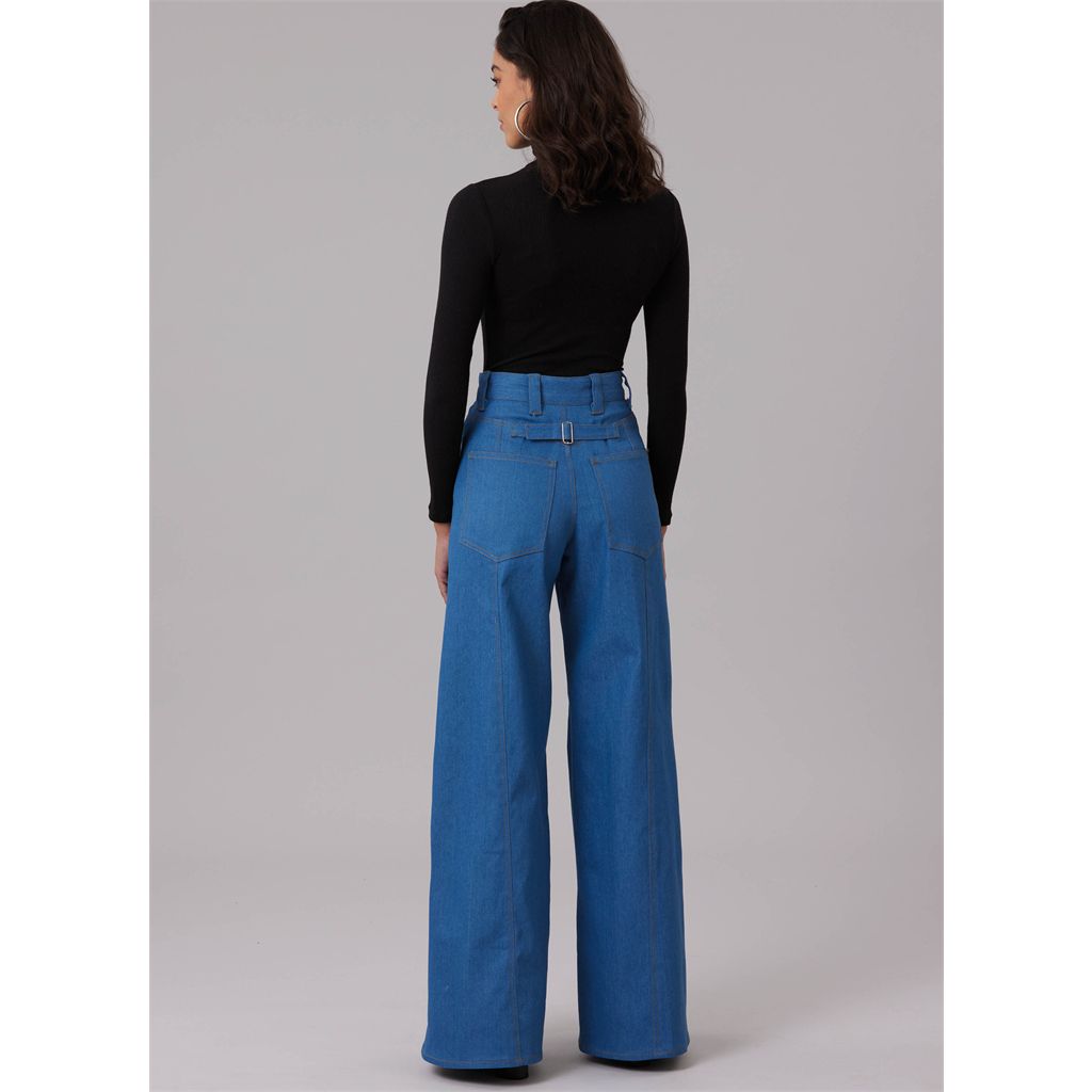 McCall's Pattern M8630 Misses Wide Leg Jeans in Two Lengths 8630 Image 5 From Patternsandplains.com