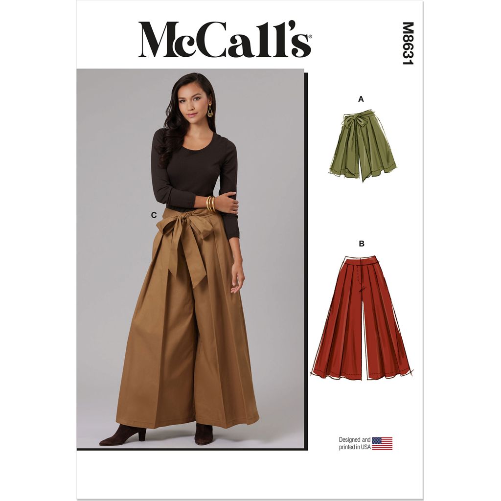 McCall's Pattern M8631 Misses Pleated Shorts and Pants 8631 Image 1 From Patternsandplains.com