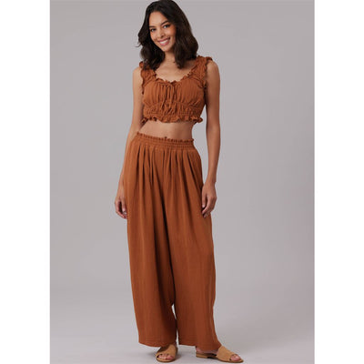 McCall's Pattern M8634 Misses Lounge Top in Two Lengths Shorts and Pants 8634 Image 5 From Patternsandplains.com