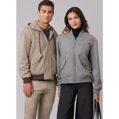 McCall's Pattern M8635 Unisex Bomber Jacket with or without Hood 8635 Image 2 From Patternsandplains.com