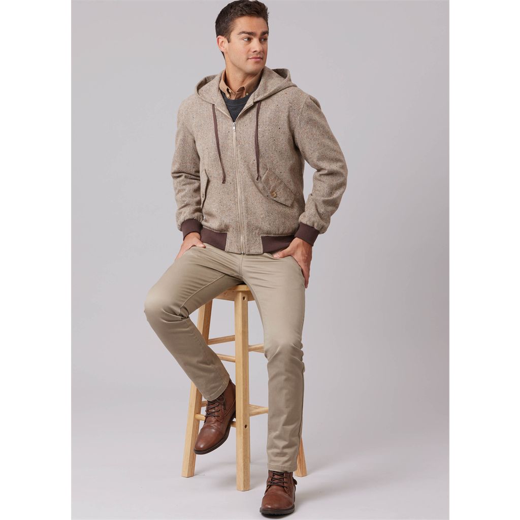 McCall's Pattern M8635 Unisex Bomber Jacket with or without Hood 8635 Image 4 From Patternsandplains.com