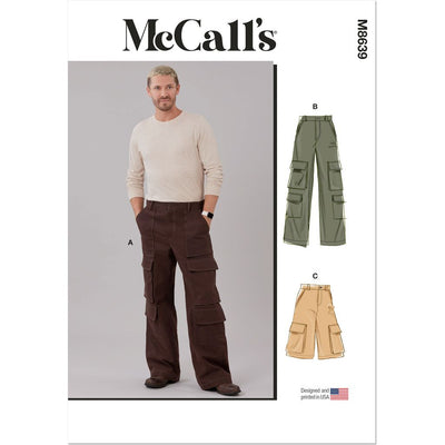 McCall's Pattern M8639 Mens Cargo Pants 8639 Image 1 From Patternsandplains.com