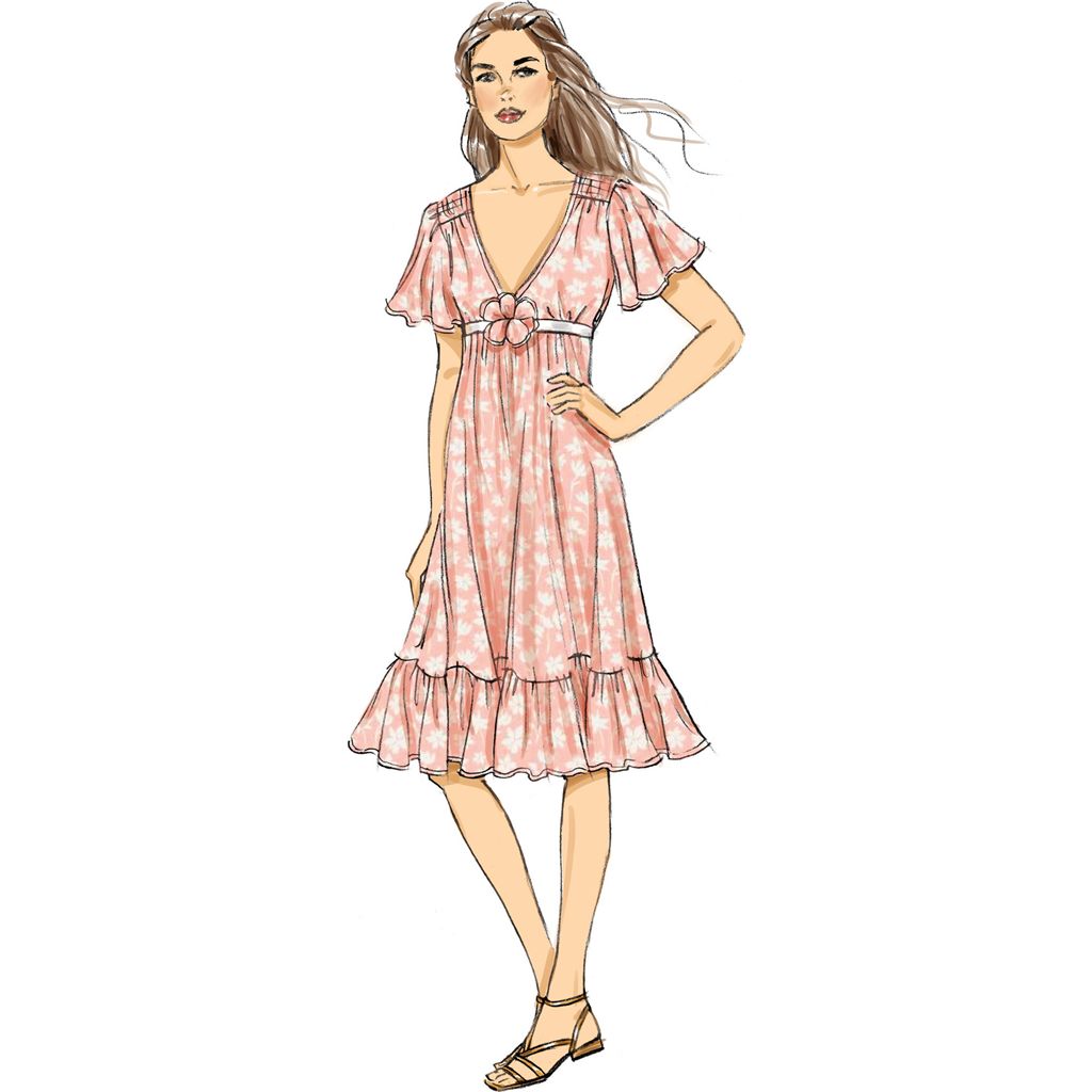 McCall's Pattern M8643 Misses Lined Dresses by Laura Ashley 8643 Image 3 From Patternsandplains.com