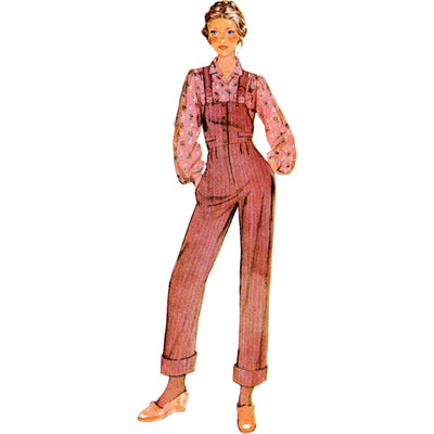 McCall's Pattern M8645 1970s Misses Overalls Pants and Blouse 8645 Image 3 From Patternsandplains.com
